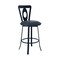 Armen Living Lola Contemporary 30" Bar Height Barstool in Matte Black Finish and Gray Faux Leather LCLLBAMBGR30 - alternate 1